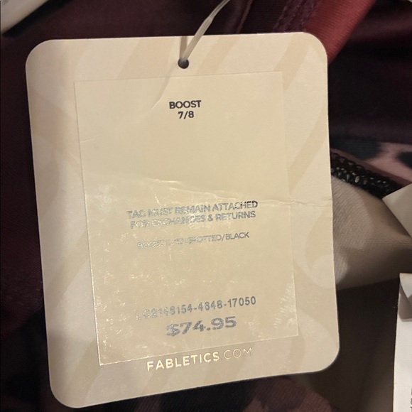 Fabletics Leopard Print Jeggings - Black and Brown - Picture 6 of 6